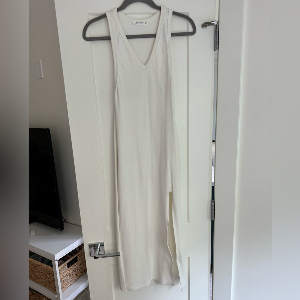 Ribbed Dress with Slit